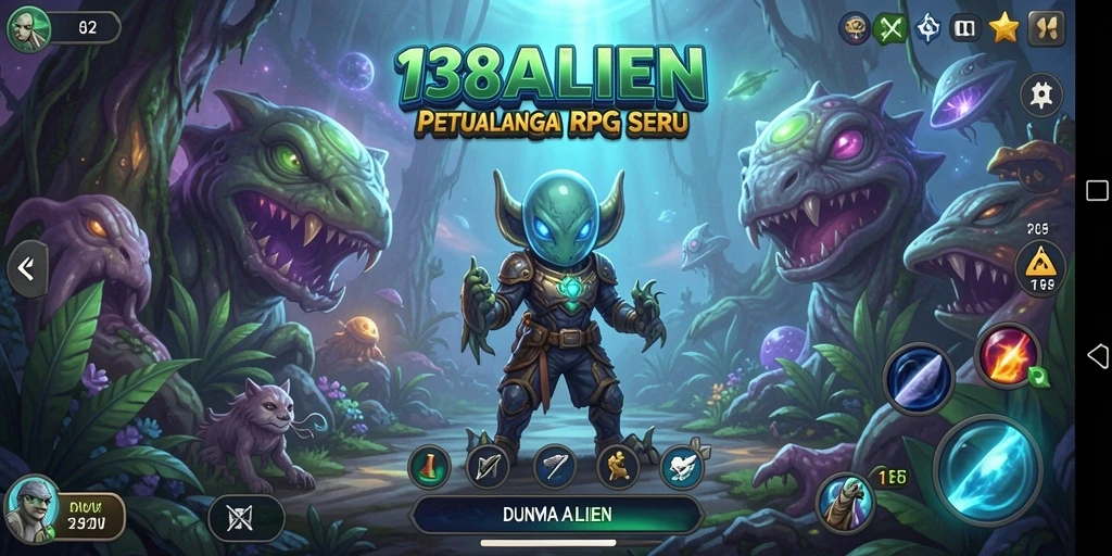 Tangkapan layar gameplay RPG 138ALIEN yang penuh aksi dan petualangan.