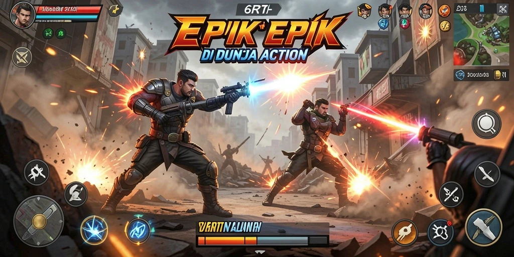 Tampilan gameplay seru dari 6RT yang penuh aksi.