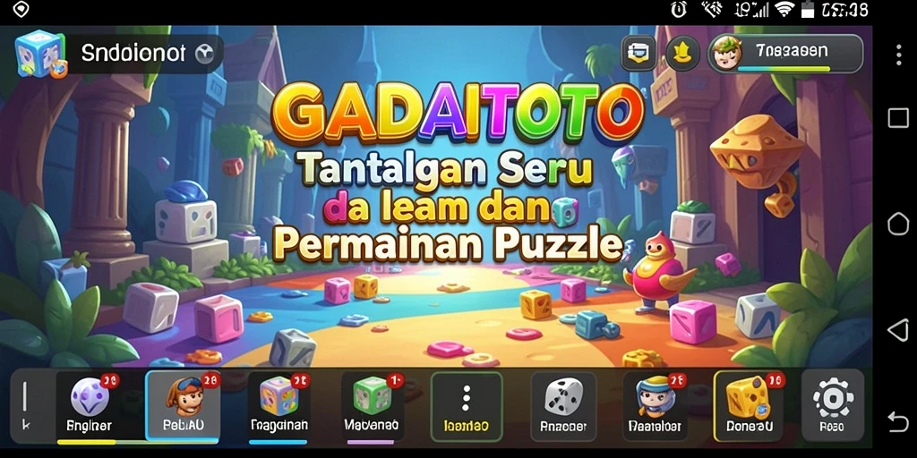 Tangkapan layar permainan GADAITOTO menampilkan tantangan puzzle yang seru.