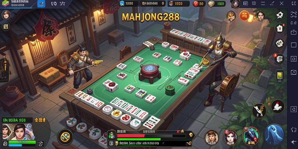 Tangkapan layar gameplay seru MAHJONG288 dalam pertempuran MOBA.
