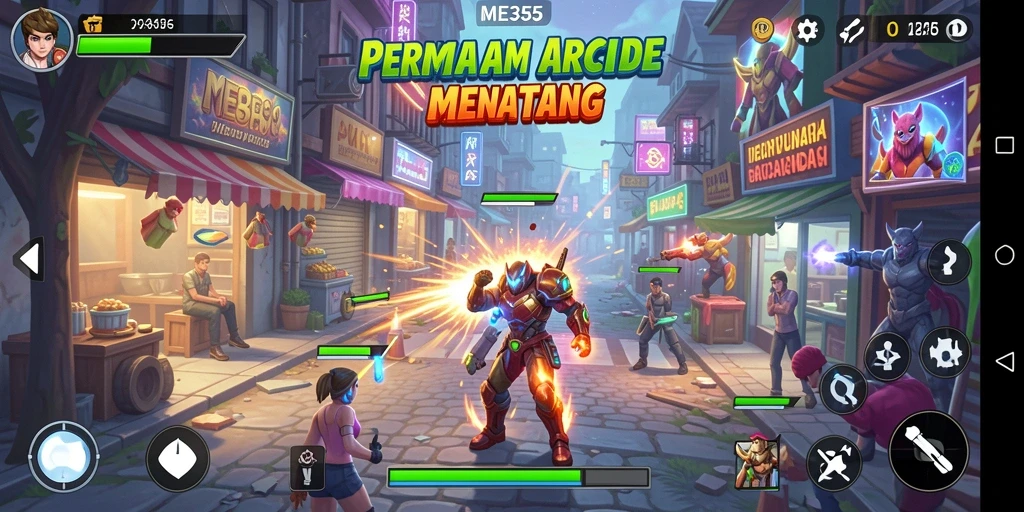 Tampilan permainan seru dalam ME355 dengan grafis menarik.