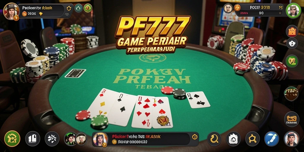 Tampilan gameplay PF777 yang menarik dan dinamis saat permainan poker berlangsung.
