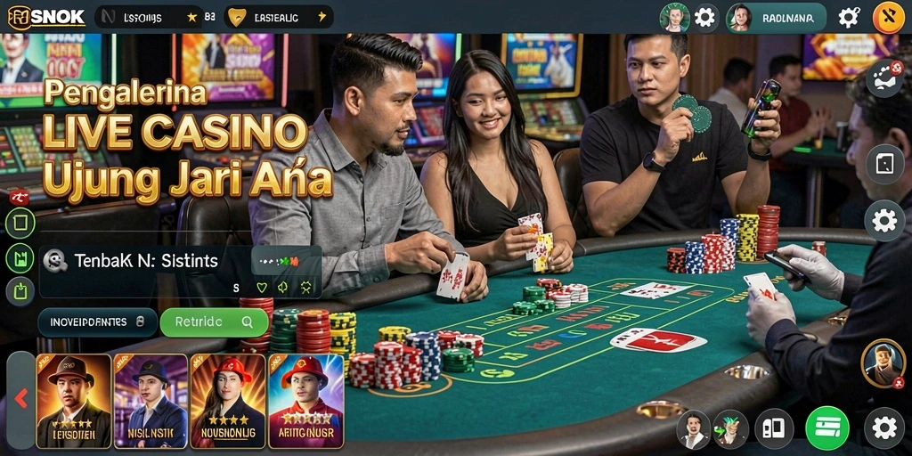 Tampilan gameplay Live Casino yang mengasyikkan pada RSNOK.