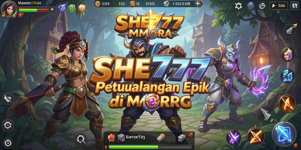 Screenshot gameplay SHE777 yang menunjukkan aksi seru MMORPG.