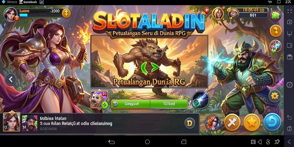 Tampilan gameplay SLOTALADIN yang menakjubkan dan penuh aksi.