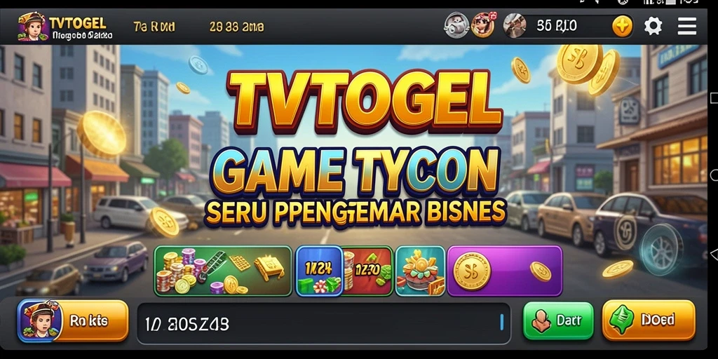 Screenshot gameplay TVTOGEL yang menampilkan suasana bisnis yang dinamis.